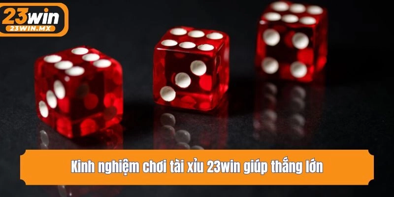 Kinh nghiệm chơi tài xỉu 23win giúp thắng lớn